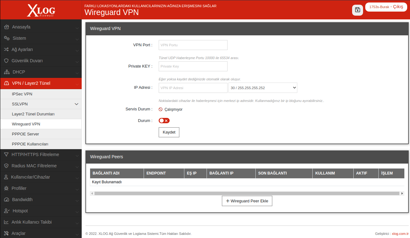 Wireguard VPN ekle