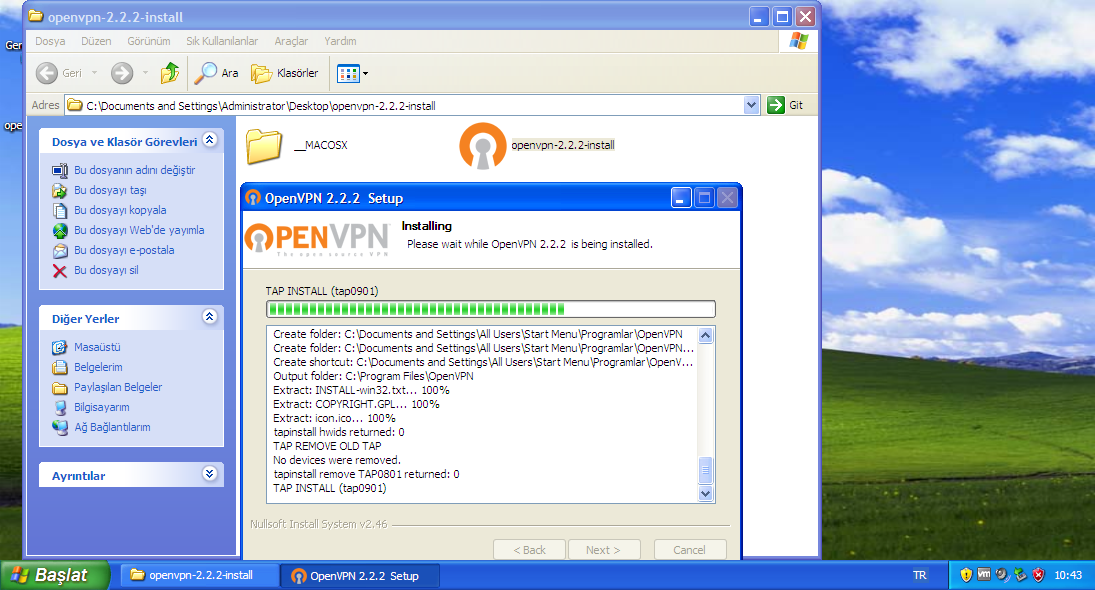 XLog Firewall Windows XP için Openvpn kurulumu ve yapılandırması