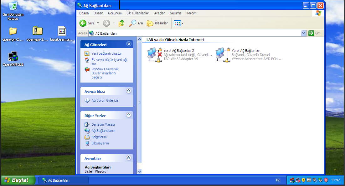Windows XP için Openvpn TAP-Win32 Ağ bağdaştırıcısı